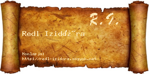 Redl Izidóra névjegykártya